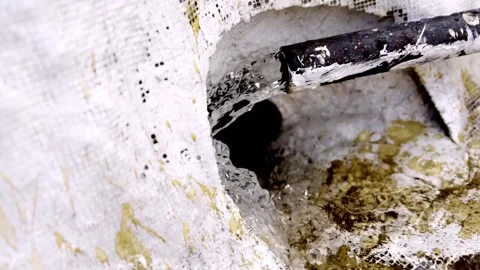 Water Wastage from Rooftop Stock Footage 334366862