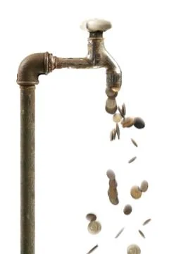 Water waste concept Stock Illustration
