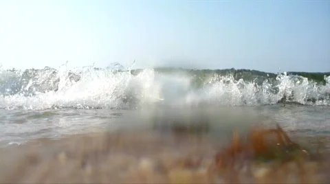 Water wave beach Stock Footage 530439