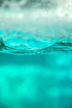 Water wave with bubble Stock Photos