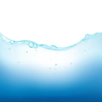 Water wave with bubbles Stock Illustration
