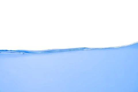Water wave with bubbles on a white Stock Photos