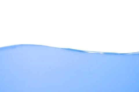 Water wave with bubbles on a white Stock Photos