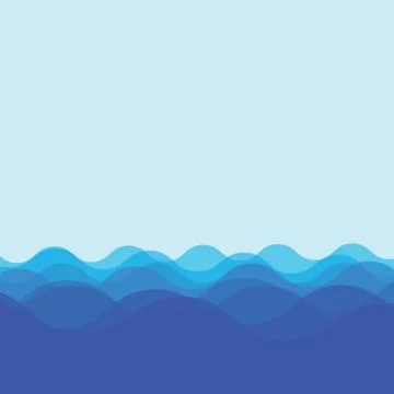 Water wave design Stock Illustration