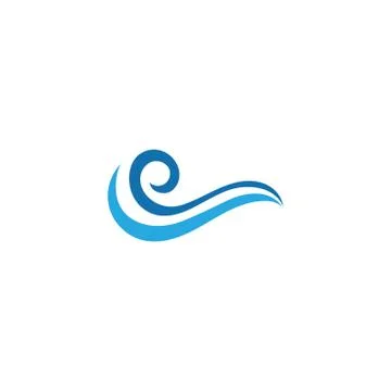 Water wave design logo Stock Illustration