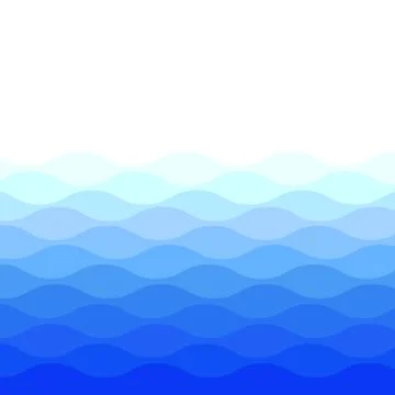 Water wave frame background, Blue color background Stock Illustration