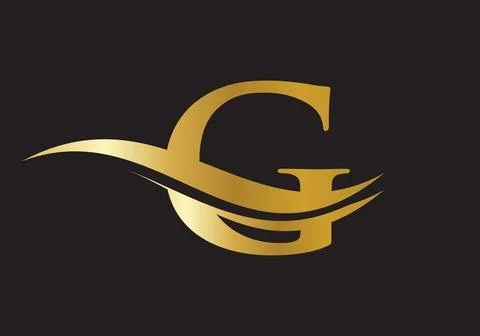 Water Wave G Logo Vector. Swoosh Letter G Logo Design for business and compan Stock Illustration