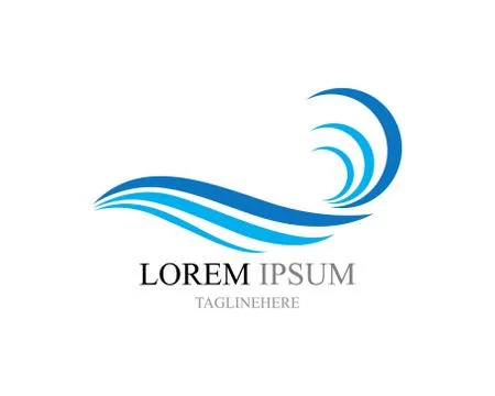 Water wave icon vector Stock Illustration