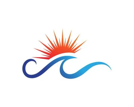 Water wave icon vector Stock Illustration