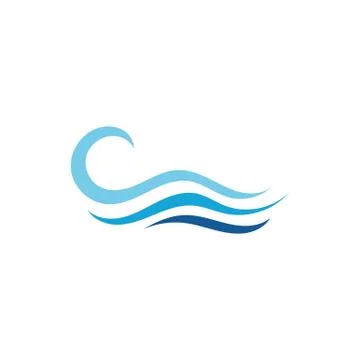 Water wave icon vector Stock Illustration