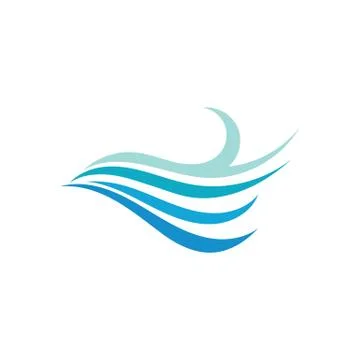 Water wave icon vector Stock Illustration