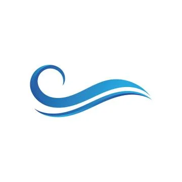 Water wave icon vector Stock Illustration