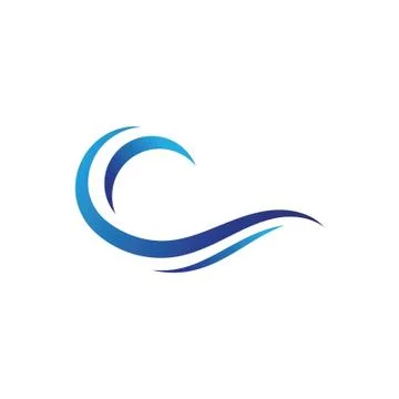 Water wave icon vector Stock Illustration
