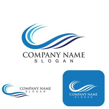 Water wave icon vector Stock Illustration