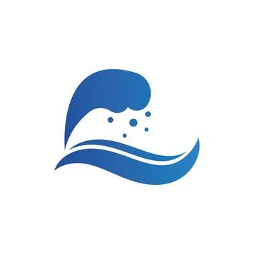 Water wave icon vector Stock Illustration