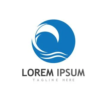 Water wave icon vector Stock Illustration