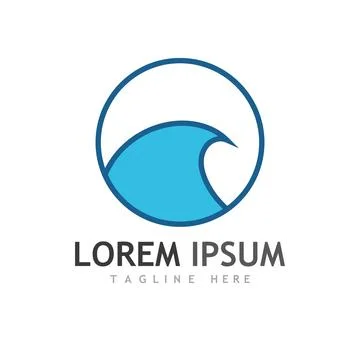 Water wave icon vector Stock Illustration