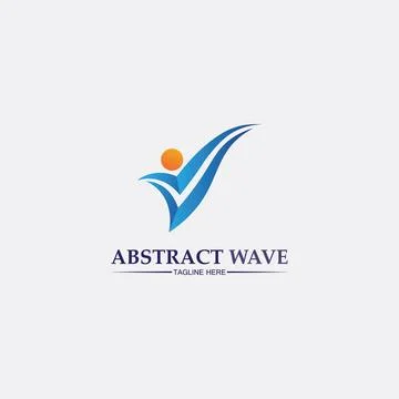 Water wave icon vector Stock Illustration