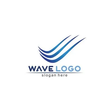 Water wave icon vector Stock Illustration