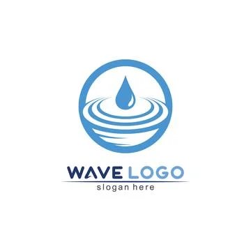 Water wave icon vector Stock Illustration