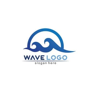 Water wave icon vector Stock Illustration