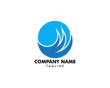 Water wave icon vector illustration design logo Stock Illustration