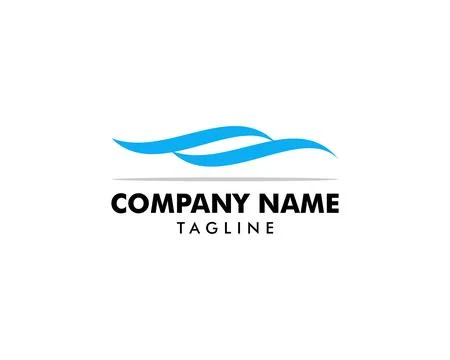 Water wave icon vector illustration design logo Stock Illustration