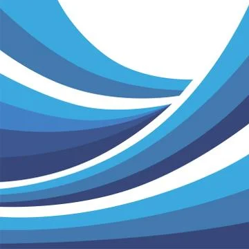 Water Wave Logo abstract design. Cosmetics Surf Sport Logotype c Stock Illustration