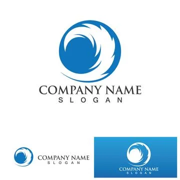 Water wave logo design template Stock Illustration