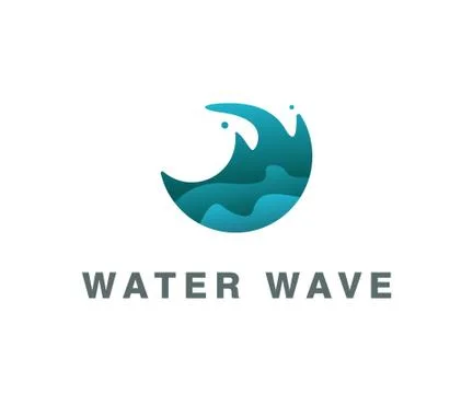 Water Wave Logo Illustrazione stock
