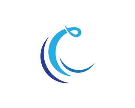 Water Wave Logo Template Stock Illustration