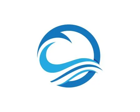Water Wave Logo Template Stock Illustration