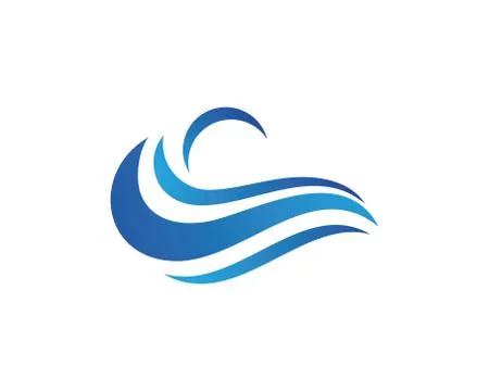 Water Wave Logo Template Stock Illustration