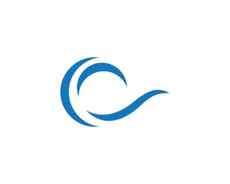 Water Wave Logo Template Stock Illustration