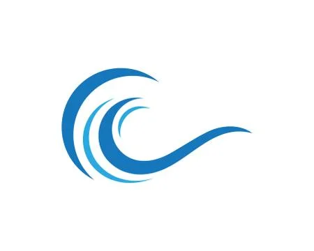Water wave Logo Template Illustrazione stock