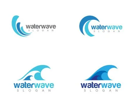 Water wave Logo Template vector Stock Illustration