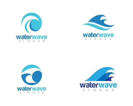 Water wave Logo Template vector Stock Illustration
