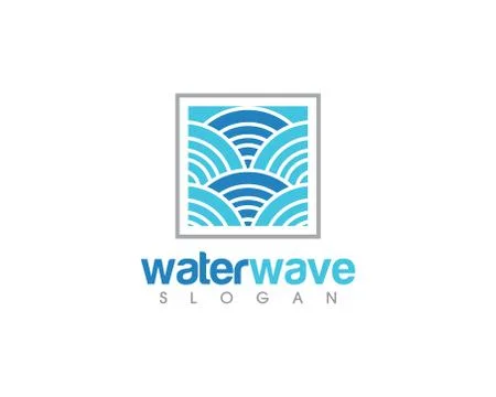 Water wave Logo Template vector Stock Illustration