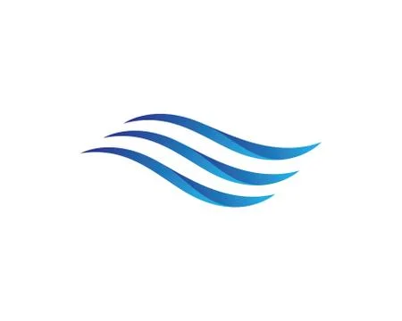 Water Wave Logo Template vector Stock Illustration