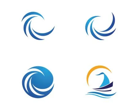 Water wave Logo Template vector Stock Illustration