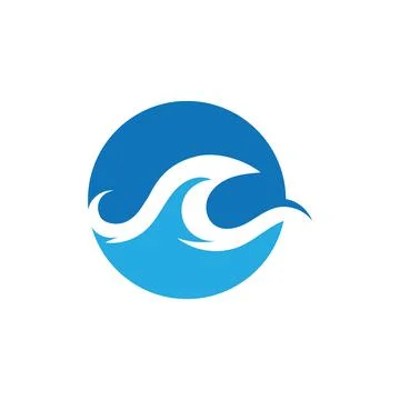 Water wave logo vector icon image Stock Illustration