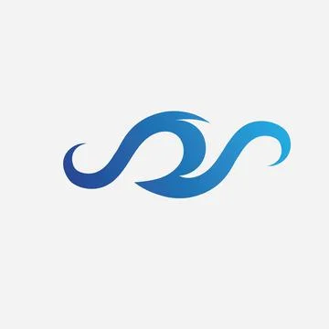 Water wave logo vector icon image Stock Illustration