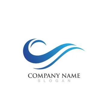 Water wave logo vector Stock Illustration