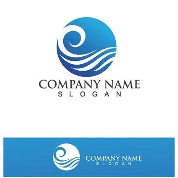 Water wave logo vector illustration design Stock Illustration