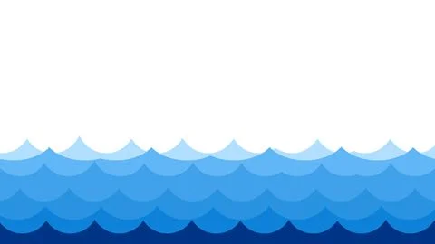Water wave ocean flowing pattern background. sea banner vector illustration Stock Illustration