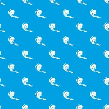 Water wave pattern seamless blue Stock Illustration