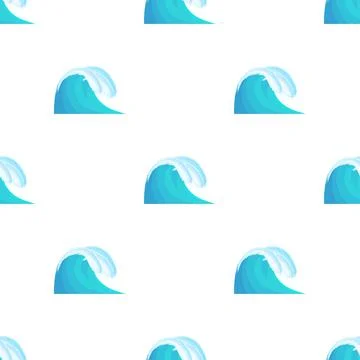 Water Wave pattern seamless vector Illustrazione stock