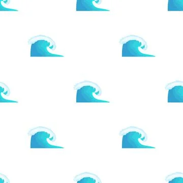 Water Wave pattern seamless vector Illustrazione stock