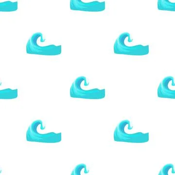 Water Wave pattern seamless vector Stock Illustration