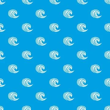 Water wave pattern vector seamless blue Illustrazione stock